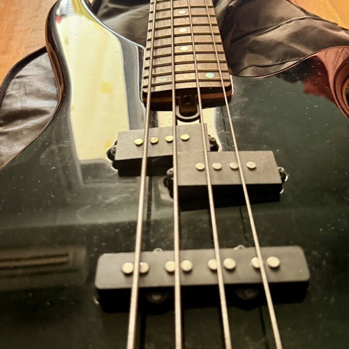 Yamaha RBX170 bass guitar used with Ritter bass bag and IMT-202 metronome