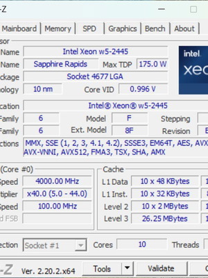 Intel Xeon W5-2445 processor like new, LGA4677 socket