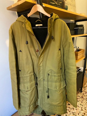 Suit men's parka jacket like new, olive color