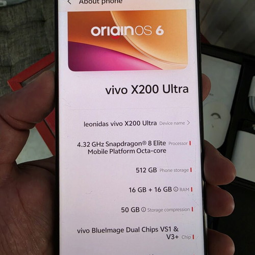 Vivo X200 Ultra 16/512 used, black, with accessories and warranty