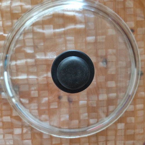Pyrex glass lid Ø28cm used, oven safe without handle