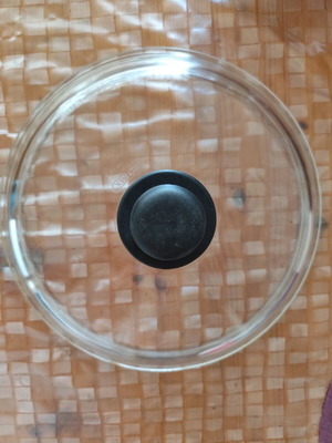 Pyrex glass lid Ø28cm used, oven safe without handle
