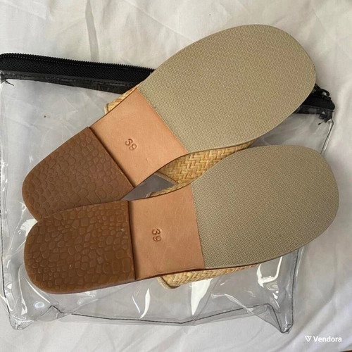 New leather sandals/slippers/flat sandals worth 190€ woven