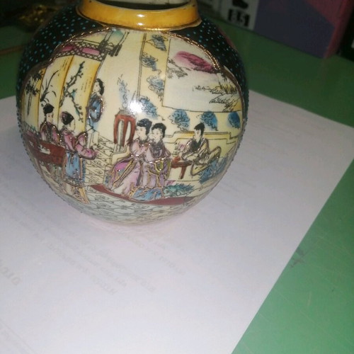 Βάζο vintage SATSUMA σαν καινούργιο, 10 εκ διάμετρο και 10 εκ ύψος