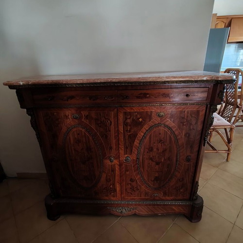 Antique buffet with marble top in excellent condition