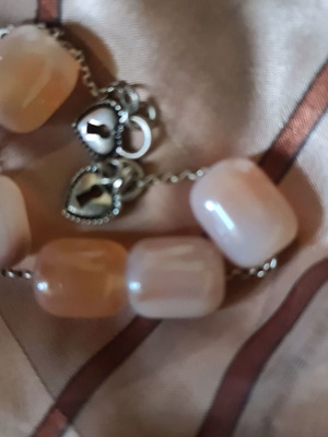 Μπεγλερι κομπολόι από αχάτη με ασημένιο δέσιμο καινούργιο