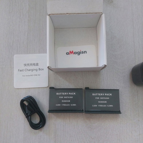 aMagisn charging case for Insta360 ONE X2 new, fast charging with 2 slots