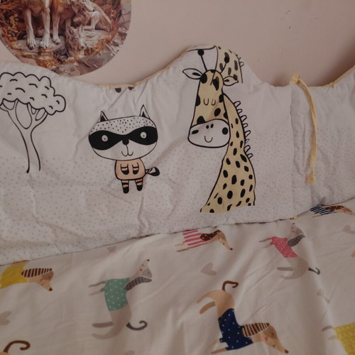 Wild Thing Nef Nef Double-Sided Crib Bumper like new