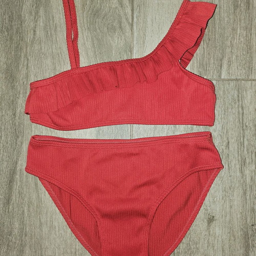 Girls' swimsuit size 8-9, like new, red