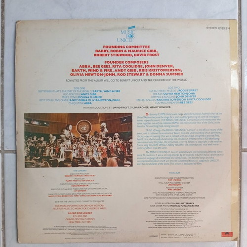 The Music For Unicef Concert vinyl LP like new