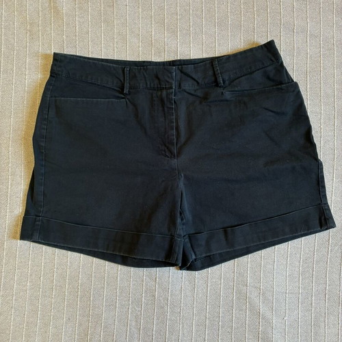 Mango dark blue stretch chino shorts size 38 M like new