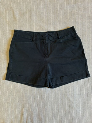 Mango dark blue stretch chino shorts size 38 M like new