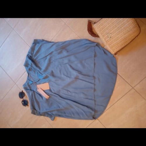Blue top new, relaxed fit, size S