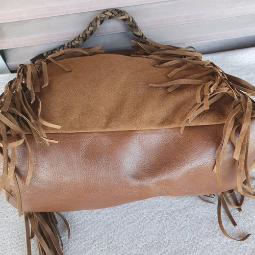 Mosinodutti shoulder bag used, beige and brown