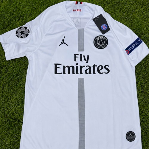 PSG Jordan white jersey Large L Fly Emirates Champions League