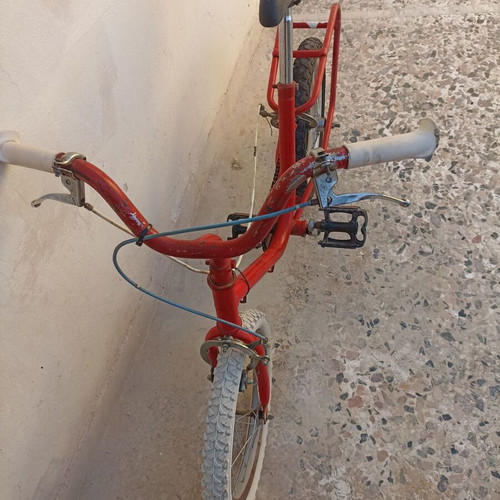Low-step 16-inch bicycle used, red color