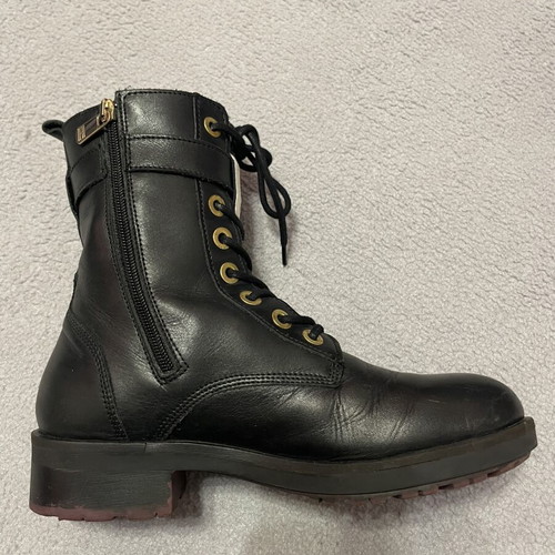 Tommy Hilfiger biker boots with gold details, size 38, black