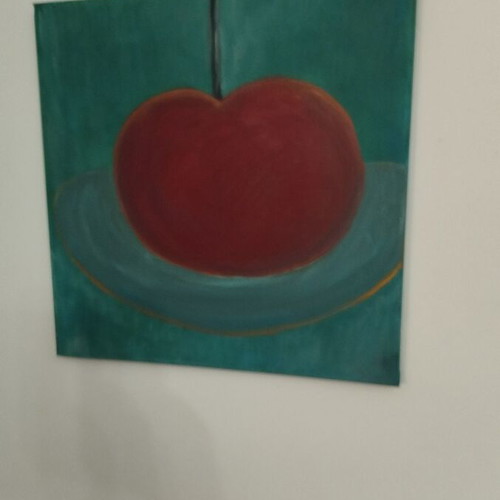 Painting on canvas 40x40 cm tempera unique handmade