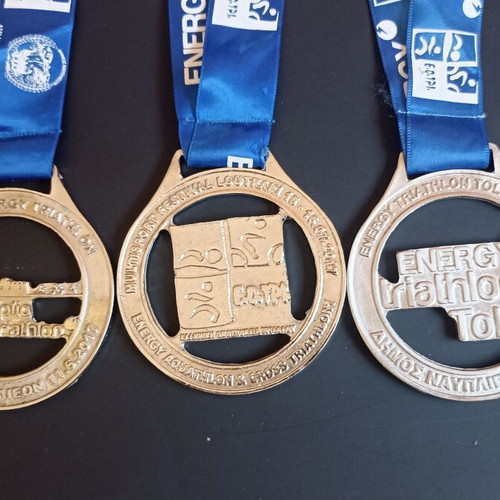 Energy Races Triathlon Medals Set of 3 2017, like new