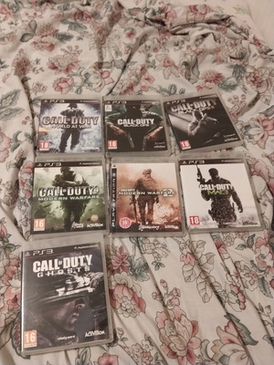 Call of Duty PS3 game collection, 7 titles including MW, MW2, MW3, WAW, BO, BO2, Ghosts