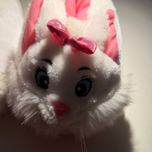 Disney Lucy Slippers Marie The Aristocats white pink like new