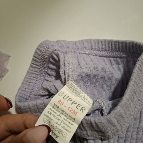 Bupper knitted lilac set with tulle like new, 9-12 months
