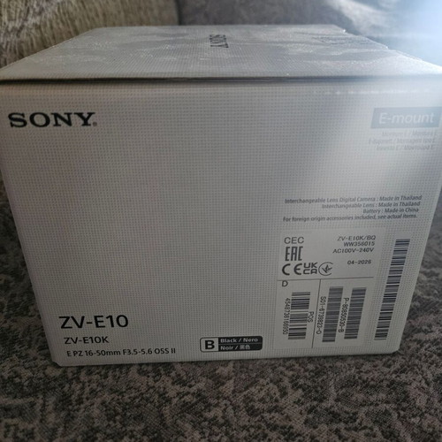 Sony Vlog ZVE10KB 1650 Φωτογραφική μηχανή Mirrorless με φακό σφραγισμένο κουτί