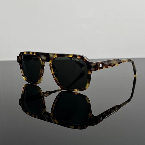 Bormain Tokyo Havana Grey Polarized Sunglasses New, UV400 Acetate