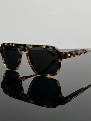 Bormain Tokyo Havana Grey Polarized Sunglasses New, UV400 Acetate