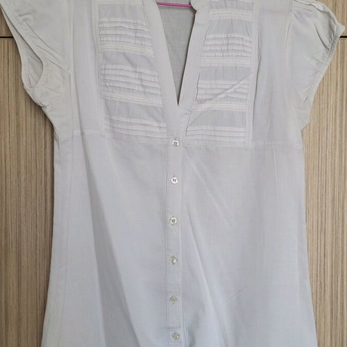 Bershka short-sleeve women's shirt medium beige like new