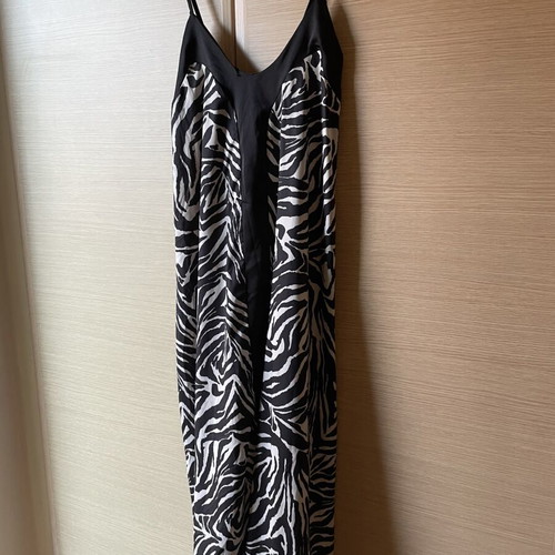 Animal Print Dress One Size like new, black and white
