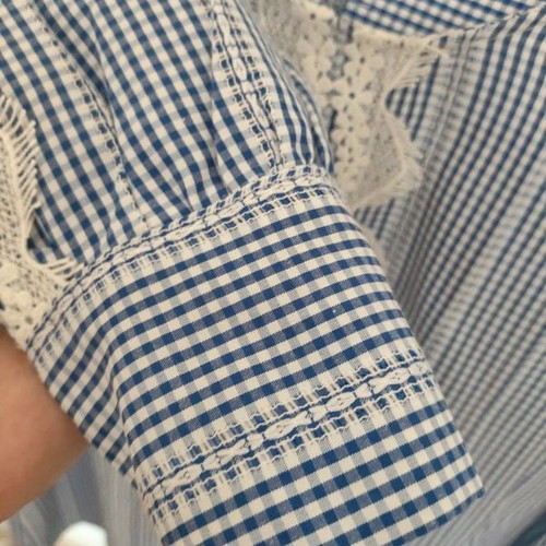 Blu Deise blouse like new, light cotton, blue and white, sizes M/L