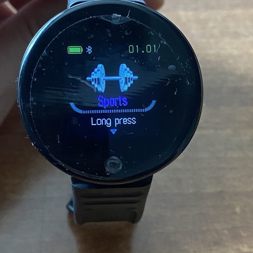 Smartwatch with round screen, black, new, functional