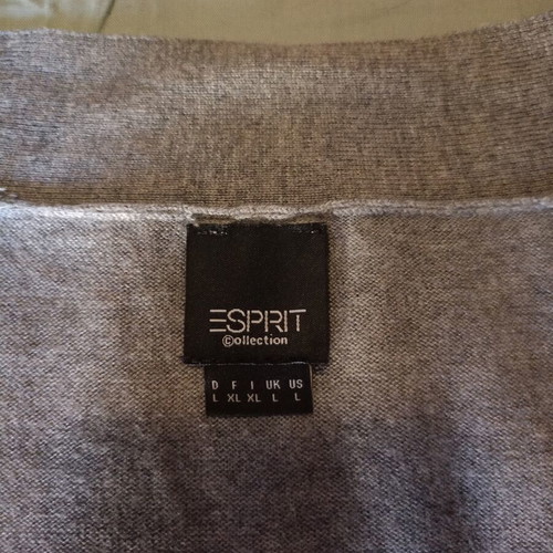 Esprit Collection women's V-neck blouse L like new, gray