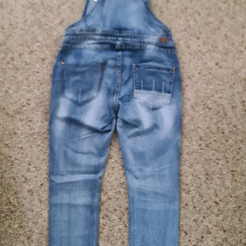 Maternity denim salopette and skirt used, size small