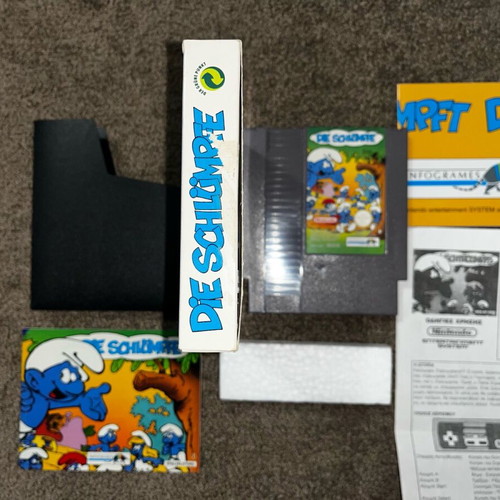 Nintendo NES game The Smurfs used with box and manuals