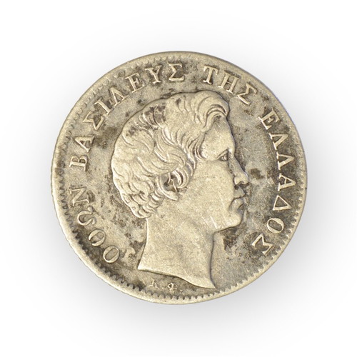 1/2 Drachma 1833 Othon Silver Coin used