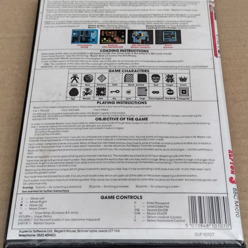 Repton 3 like new for BBC Micro, disk
