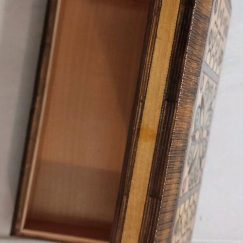 Vintage handmade carved wooden box like new with decorative motifs