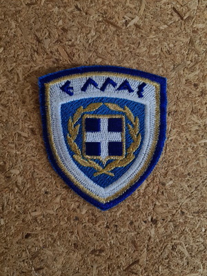 Embroidered Greece Shield Flag Patch new, multicolor
