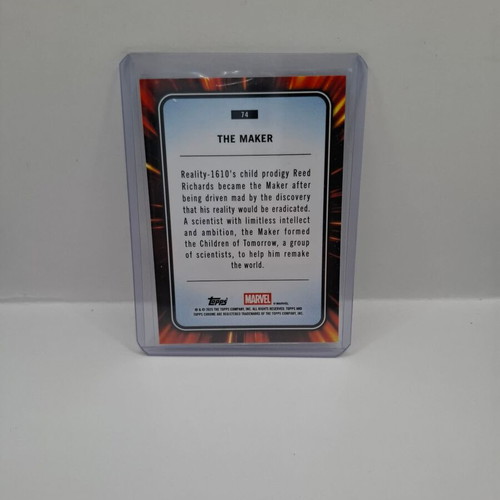 2025 Topps Chrome Marvel #74 The Maker Purple Shimmer like new