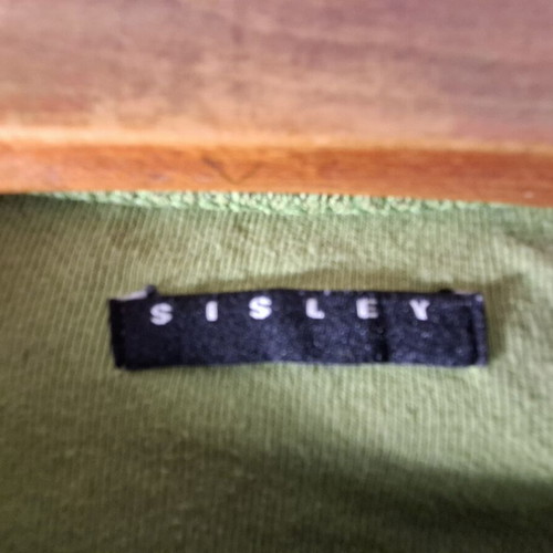 Sisley long-sleeve t-shirt like new, light green, cotton, XL
