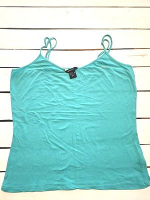 Gant green logo in strass t-shirt size Large new