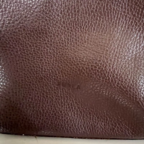 Furla shoulder bag leather brown and silver like new