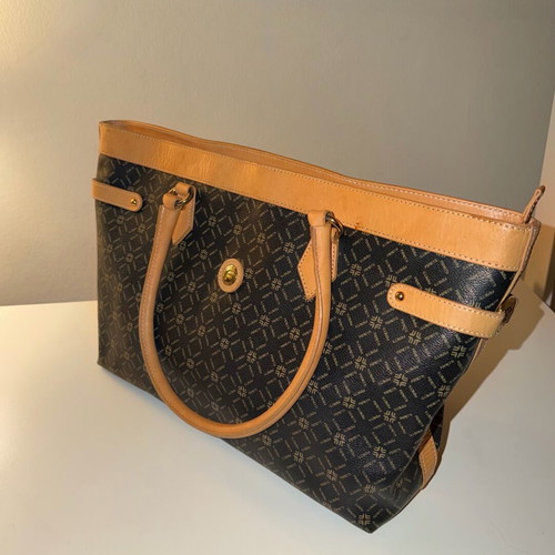 Feretti women's tote bag like new, brown and beige
