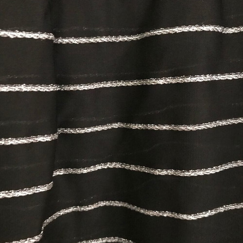 Shirt black with stripes and silver thread L/XL like new