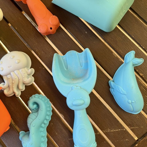 Sand and water activity table with accessories