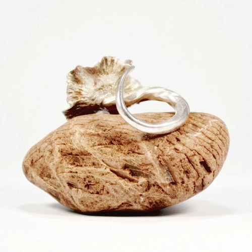 Handmade Silver Ring made to order with Riverside Flowers theme