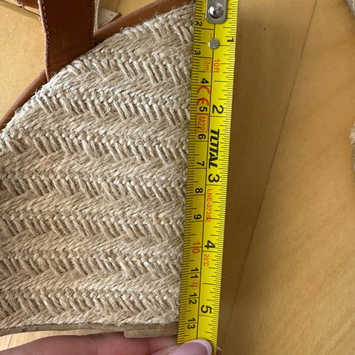 KEM espadrille wedge sandals size 38, like new, brown