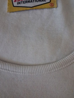 Edwin crop top, size S, white